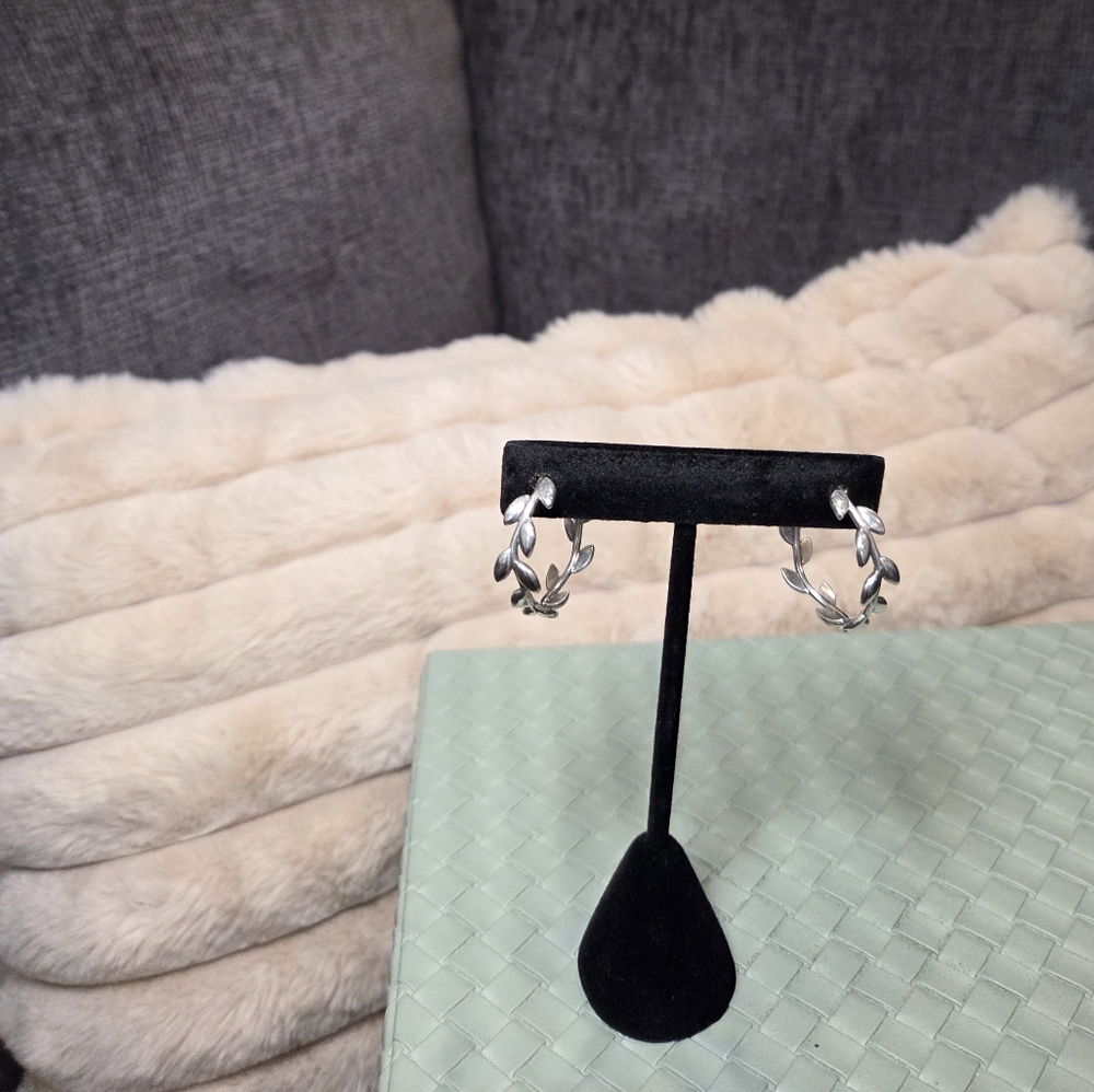 Tiffany & Co. Silver Leaf Earrings